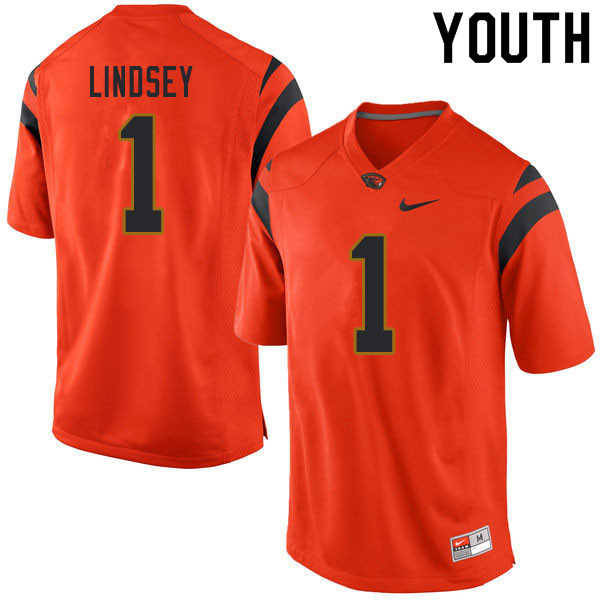 Youth #1 Tyjon Lindsey Oregon State Beavers College Football Jerseys Sale-Orange